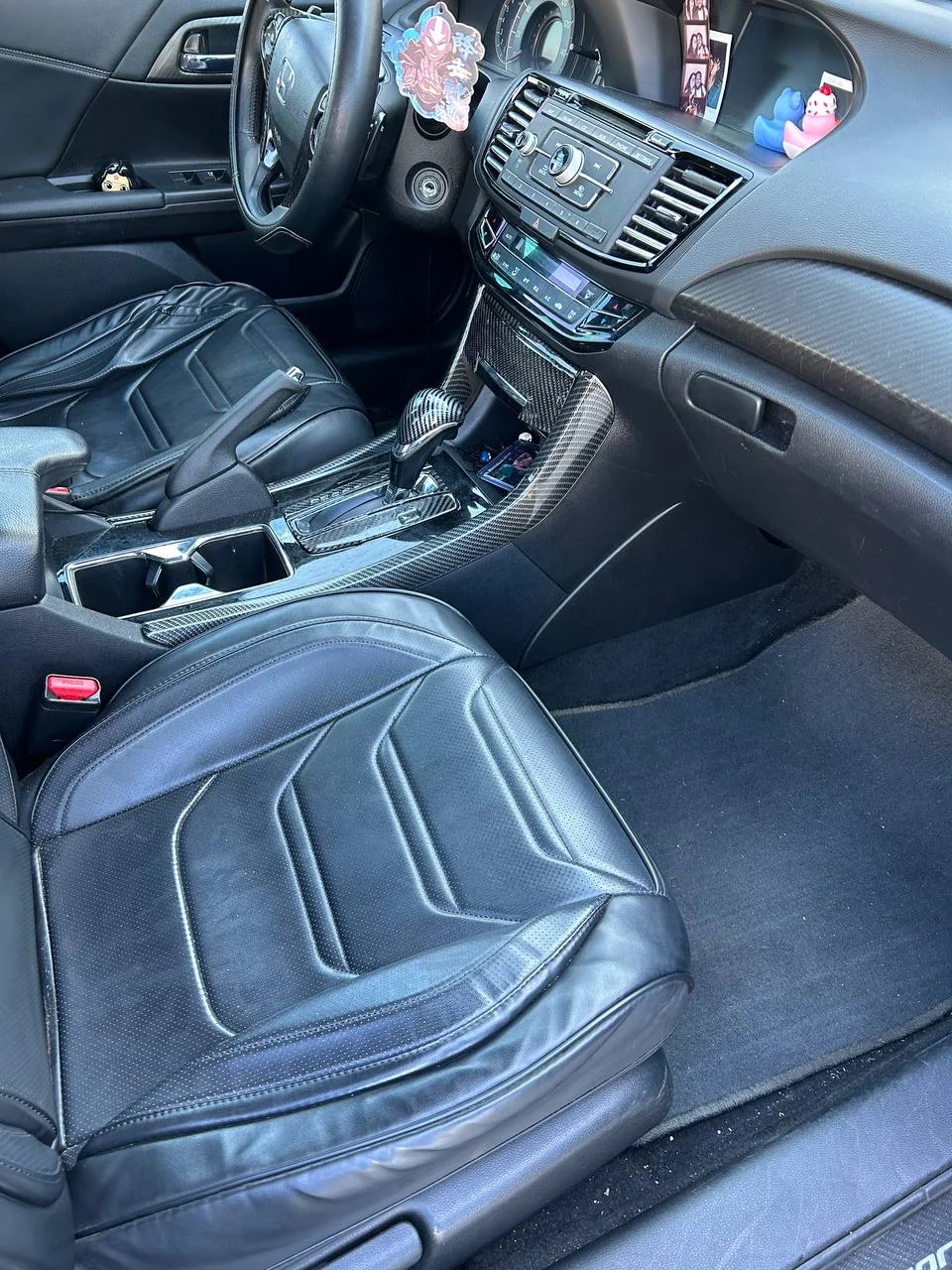 Honda interior with black leather seats from the JDM Wash business gallery
